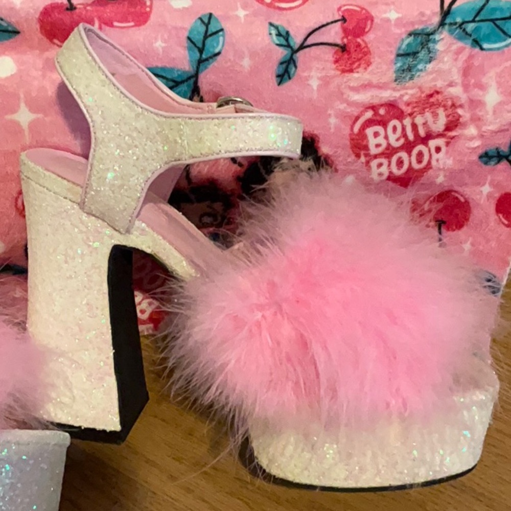 Sugar Thrillz Iridescent Glitter Platforms Malibu - Picture 9 of 12